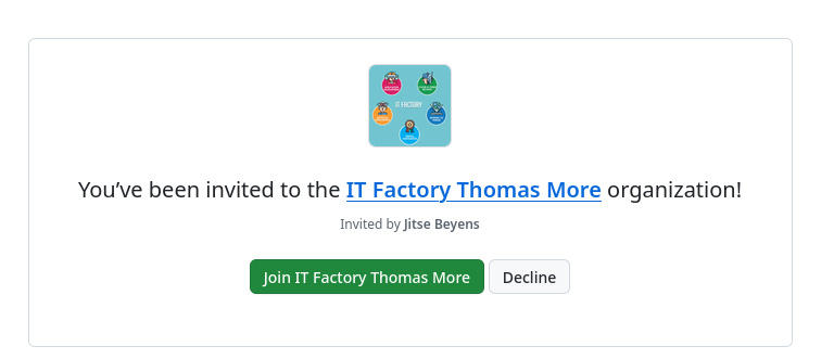 itfactory-tm team invite page