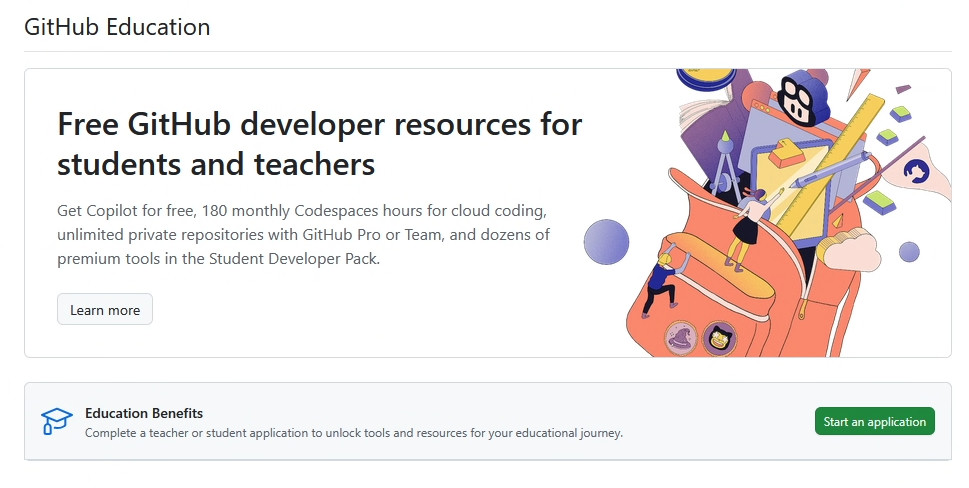 GitHub education
