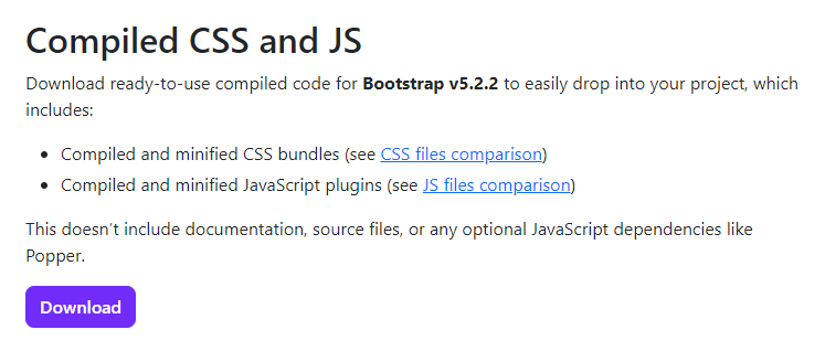 Bootstrap download - step2