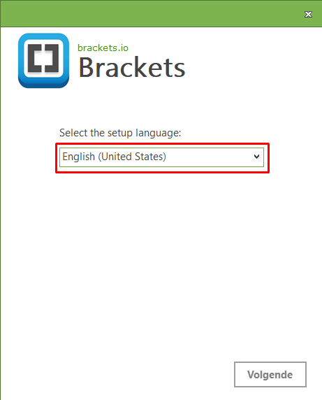 Brackets: installation screen 1