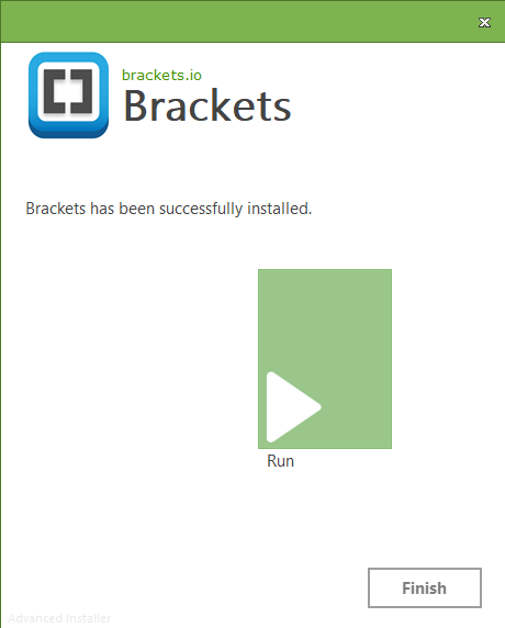 Brackets: installation screen 4