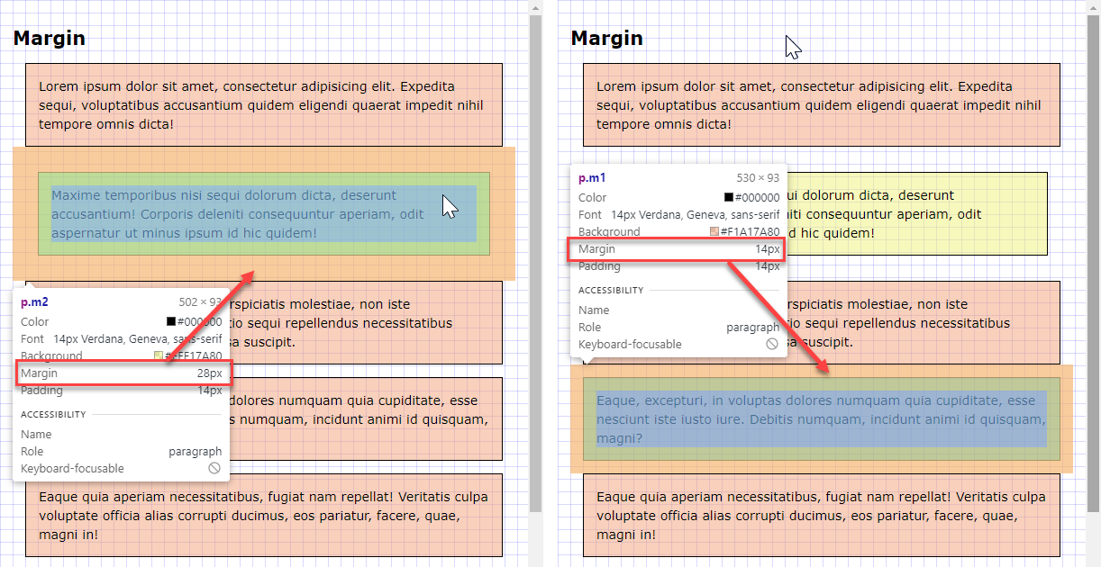 margin block elements