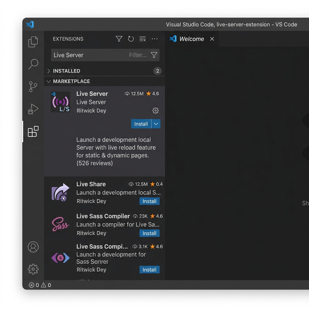 VS Code Live Server Extension